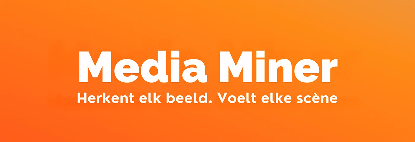 Media Miner logo Mediahuis herkent elk beeld. voelt elke scène. Dawn Technology