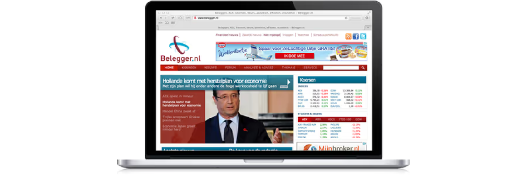 Mockup belegger.nl