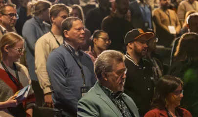 Publiek bij sessie tijdens Dawn Conferences